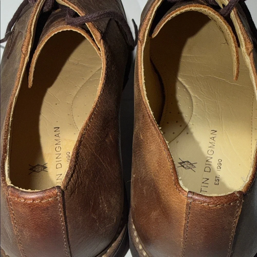 Martin Dingman Like New Men’s Brown Leather Derby Shoes Style 300380 Sz 9 1/2M